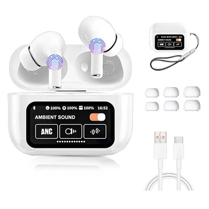 A9 Pro Touch Screen ANC Wireless Earpiece