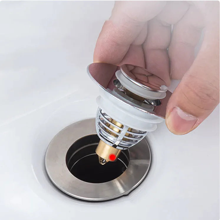 Sink Drain Plug Washbasin Push Type