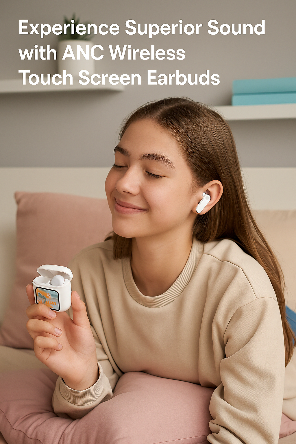 ANC Wireless Touch Screen Earbuds
