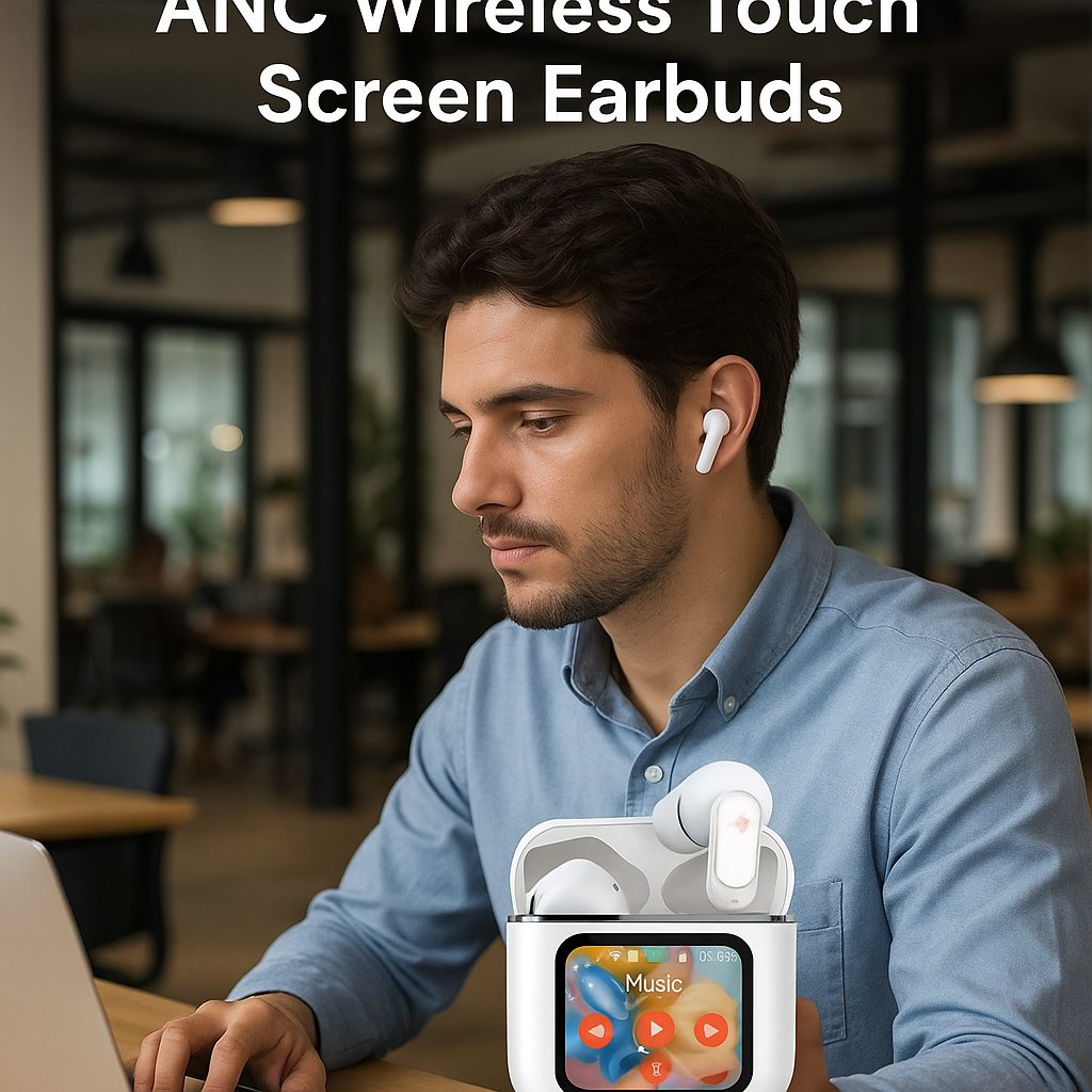 ANC Wireless Touch Screen Earbuds