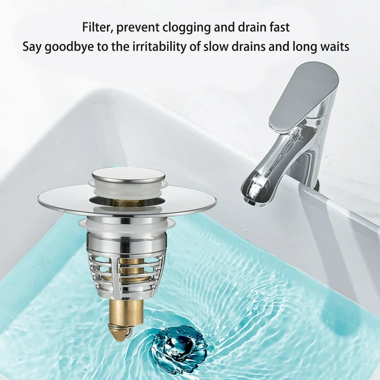 Sink Drain Plug Washbasin Push Type