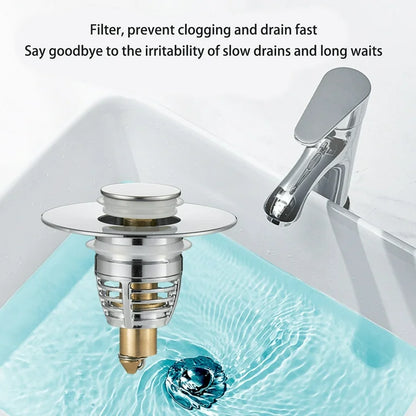 Sink Drain Plug Washbasin Push Type