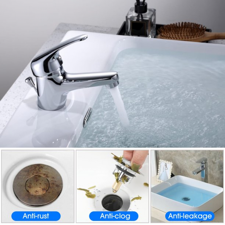 Sink Drain Plug Washbasin Push Type